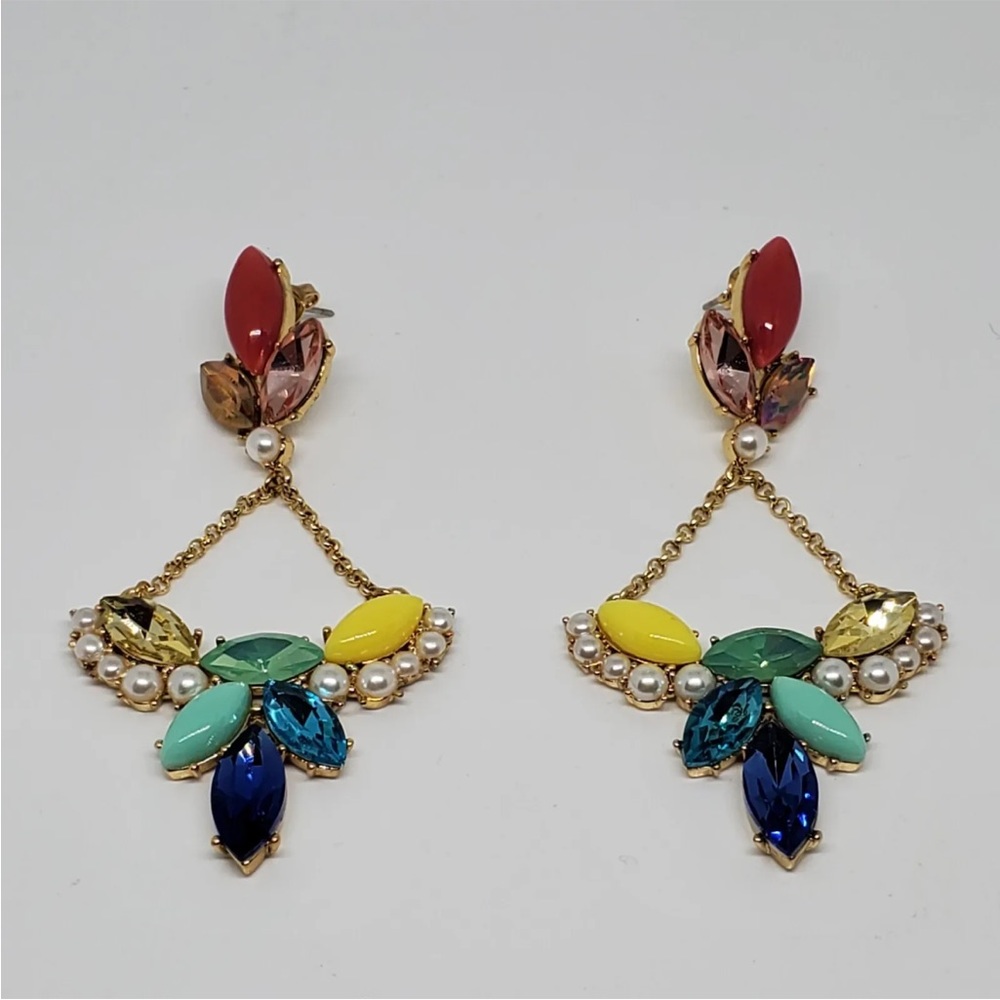 Lulu Frost Rhinestone Chandlier earrings.